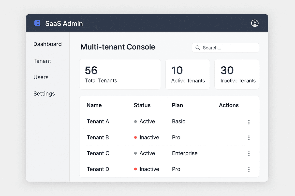SaaS Admin — Multi-tenant Console